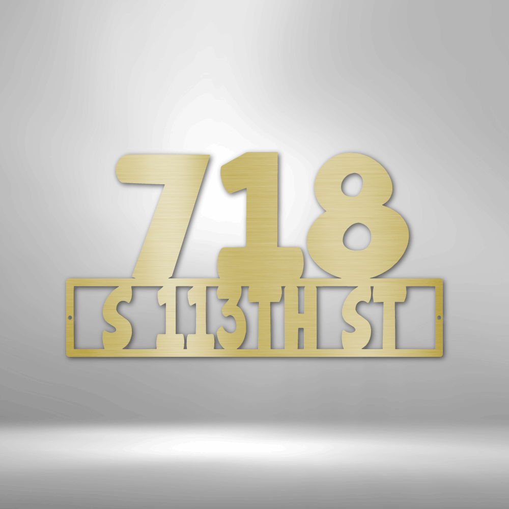 Address - Steel Sign - Throttle Society